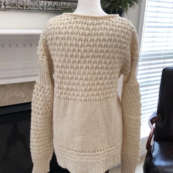 Free People Cream V-Neck Sweater - Picture 12 of 14